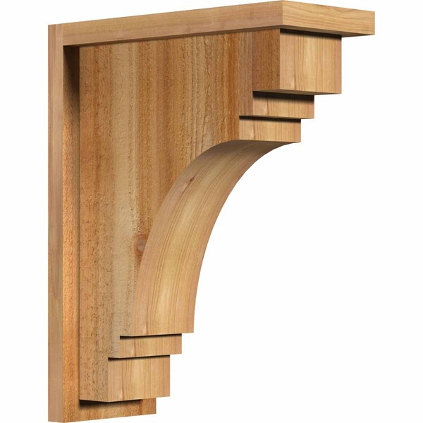 Ekena Millwork Pescadero Rough Sawn Corbel w/Backplate, Western Red Cedar, 6"W x 14"D x 18"H COR06X14X18PEC01RWR - main
